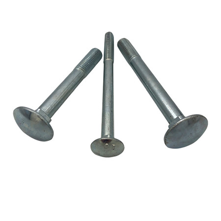 A307 steel plain long dome head timber bolts with hex nuts and flat washers