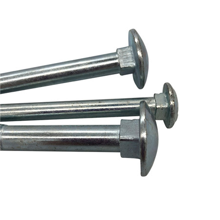 A307 steel plain long timber bolt with hex nuts and flat washers