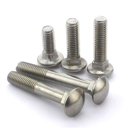 A307 steel plain long dome head timber bolts with hex nuts and flat washers