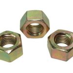 Yellow zinc plated DIN934 hex nut