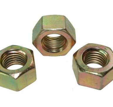 Yellow zinc plated DIN934 hex nut